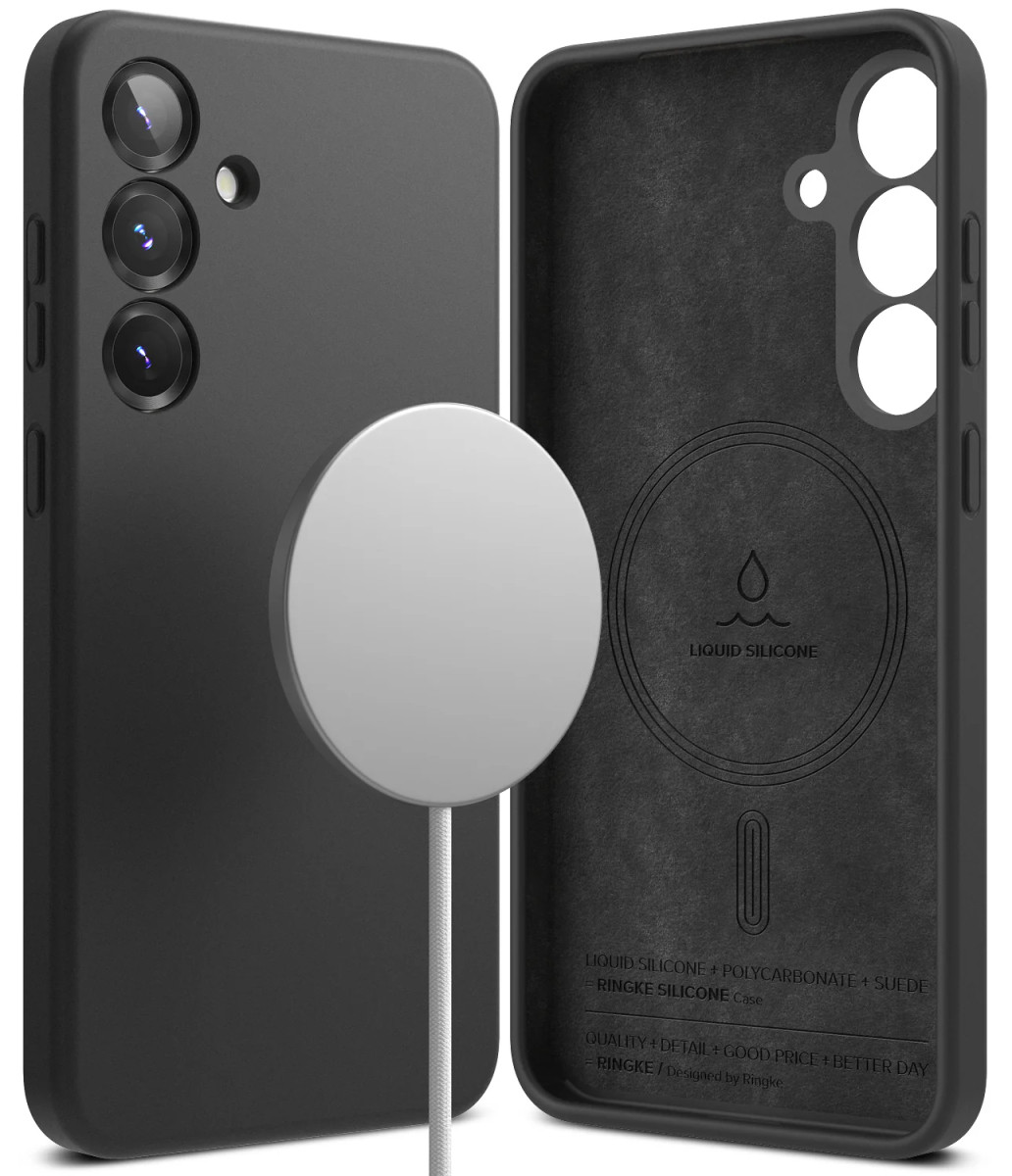 Чохол Ringke Silicone Magnetic до Samsung Galaxy S25+ Plus Black (SIMG997SE55)