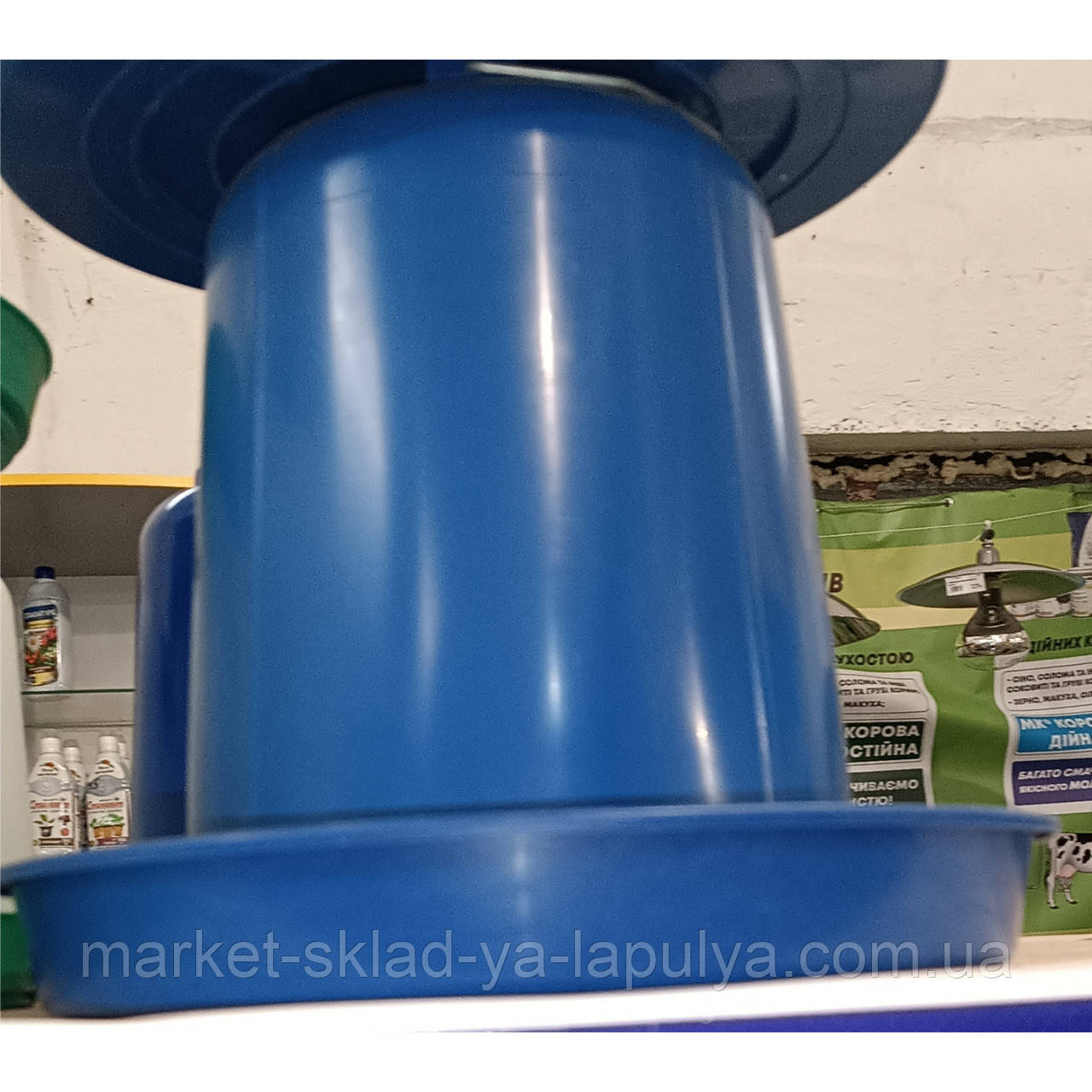 Поїлка бункерна 6л синя, фото 1
