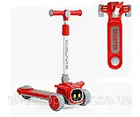 Самокат дитячий музичний Літак від 2 років світяться колеса та платформа, фото 3
