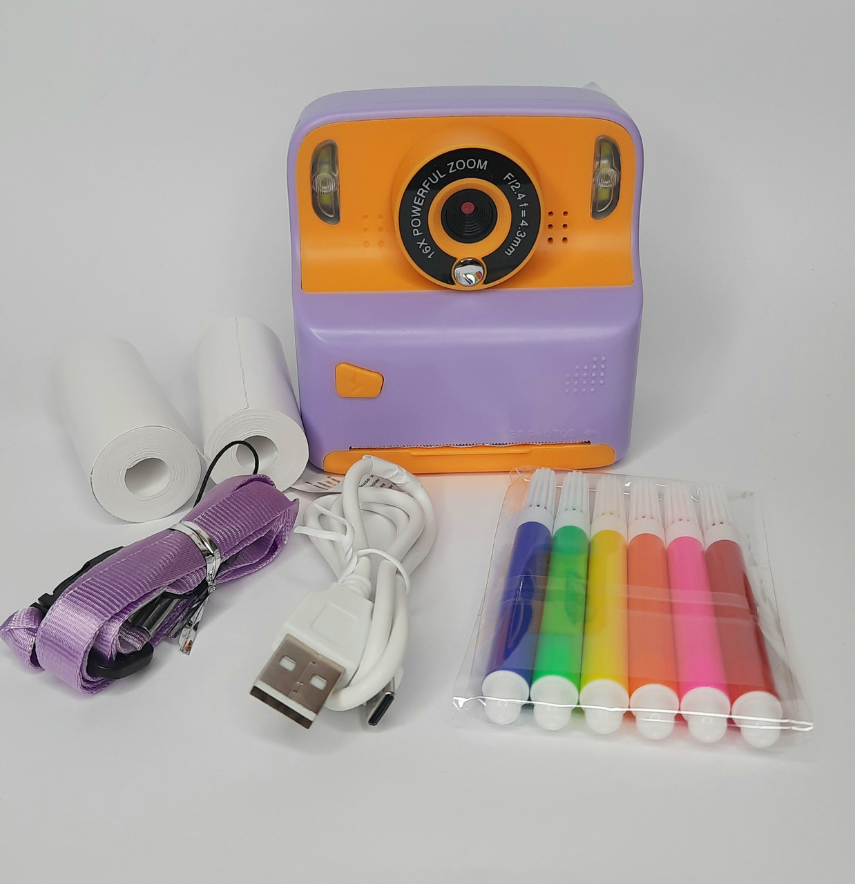 Фотокамера дитяча М3 з моментальним друком 800mah жовтий