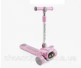 Самокат дитячий музичний Літак від 2 років світяться колеса та платформа, фото 6