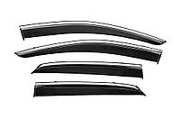 Ветровики с хромированным молдингом Niken Luxury (4 шт) для Lexus RX 2016-2022 гг