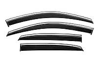 Ветровики с хромированным молдингом Niken Luxury (4 шт) для Lexus RX 2003-2009 гг
