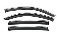 Ветровики с хромированным молдингом Niken Luxury (4 шт) для Mercedes EQC 2019-2023 гг