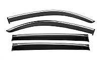 Ветровики с хромированным молдингом Niken Luxury (4 шт) для Mercedes EQB 2021- гг