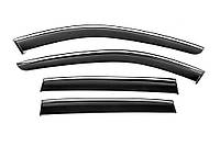 Ветровики с хромированным молдингом Niken Luxury (4 шт) для Mazda CX-50 2022- гг