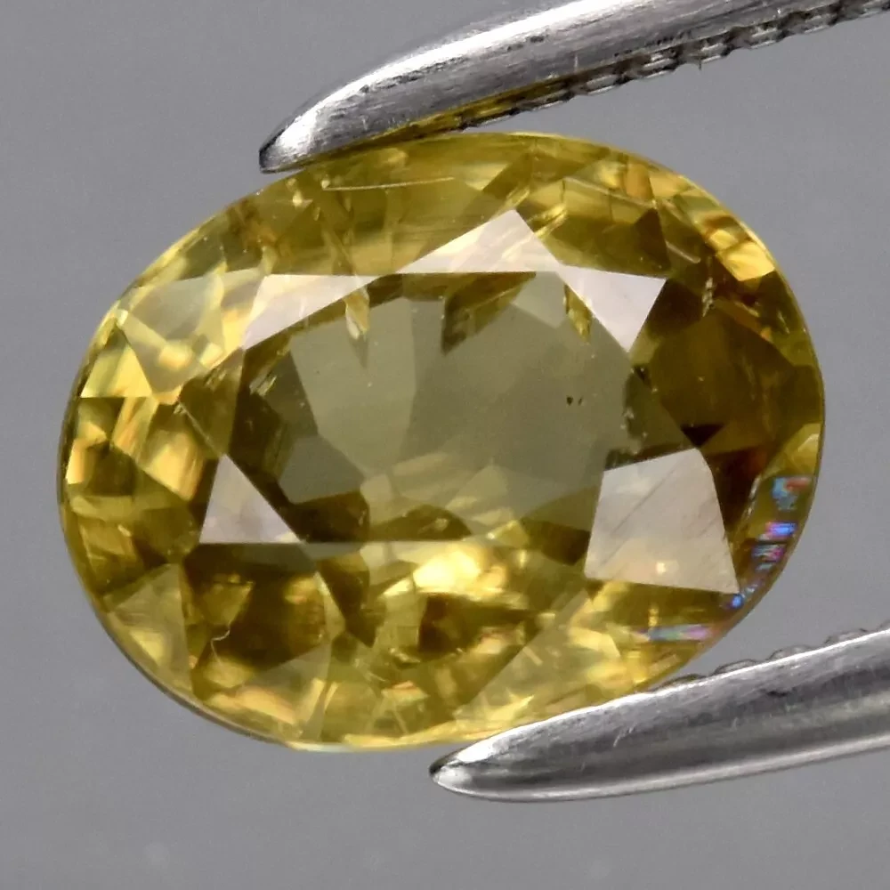 1.30 кт. Природний жовто-зелений циркон без оброблення