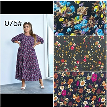 Жіноче плаття тканина штапель розмір 56-58 мікс кольорів у пачці від 12 шт.