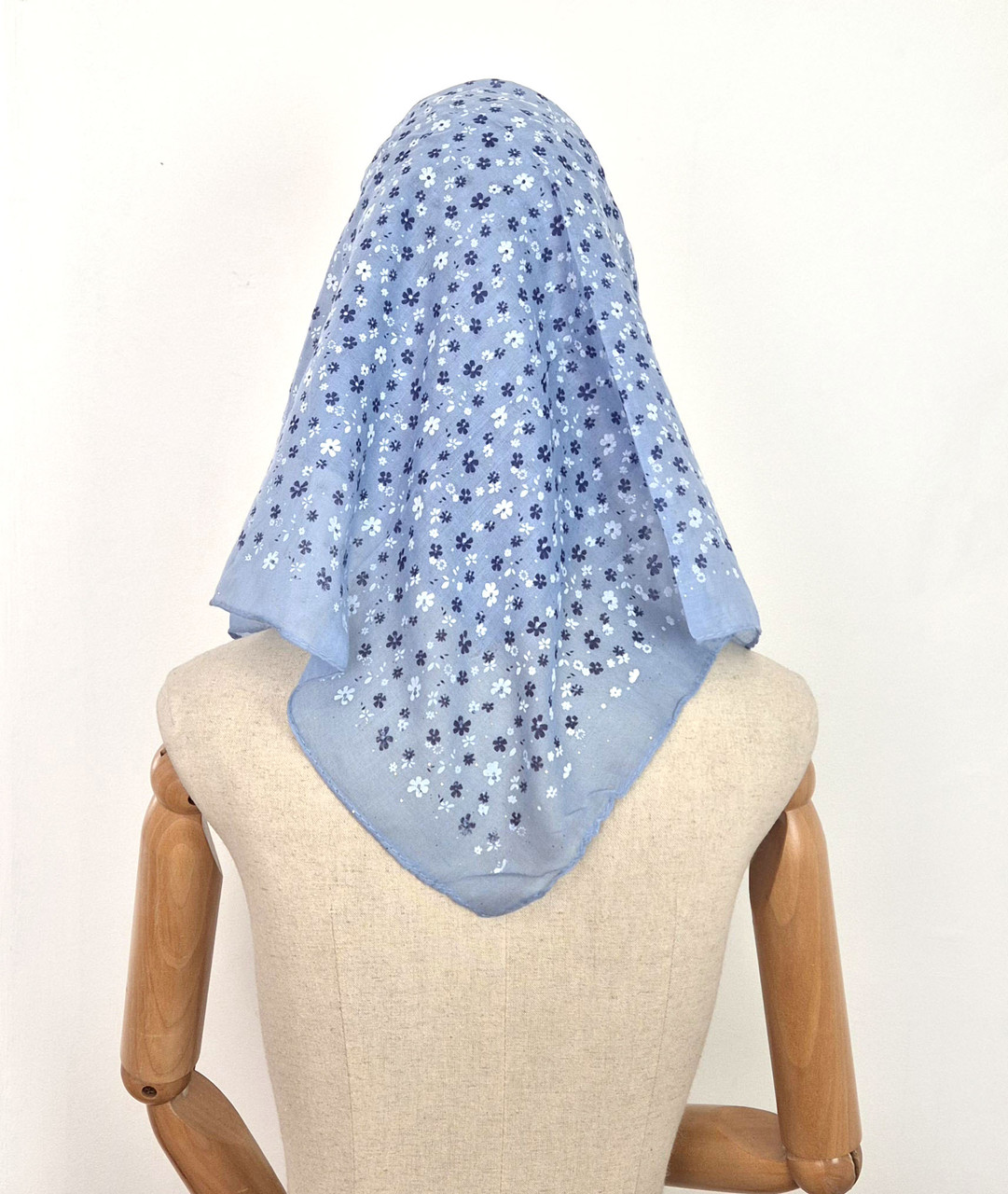 Хустка жіноча середня Розіта блакитний др кв, фото 1