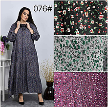 Жіноче плаття тканина штапель розмір 58-60 мікс кольорів у пачці від 12 шт.