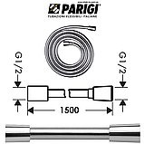Шланг душовий 1,5 м хромований 1/2" Parigi Chromalux Supreme, фото 3