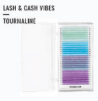 Вії LASH&CASH VIBES TOURMALINE кольорові, микс довжин, 28 ліній