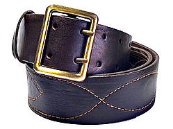 Ремінь портупея шкіряний з молитвами всередині коричневий, 50х