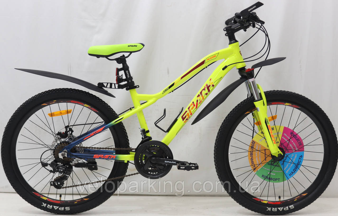 Гірський підлітковий алюмінієвий велосипед SPARK HUNTER, 24"
