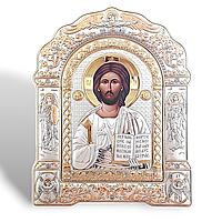 Ікона срібна 17.5 х 22.5 см із Греції, арочної форми. Рятівник AR-4-001/G/B
