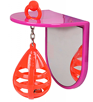 Flamingo Іграшка для папуг,Боксерсьа груша з дзеркалом пластик 9,5 см