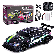 Машинка для дрифту BMW M-POWER Neon на радіокеруванні Чорна | Дрифт машинка БМВ на радіоуправлінні | Машинка на пульті, фото 9