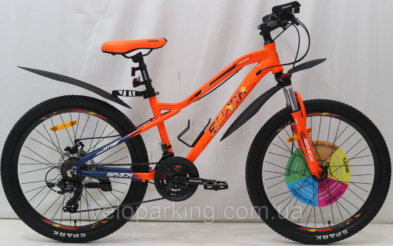 Гірський підлітковий алюмінієвий велосипед SPARK HUNTER, 24"