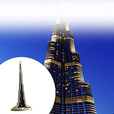 Статуетка Бурдж-Халіфа RESTEQ. Мініатюрна модель Burj Khalifa. Сувенір Башта Халіфи 18 см, фото 3