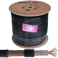 Кабель EUROSAT RG-8/U (7x0,72Cu+7,2PE+Al+104x0, 12Cu), діам.-10, 2 мм, чорний, 305 м