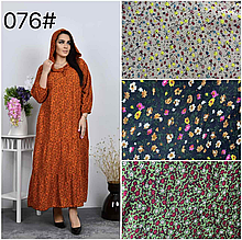 Жіноче плаття тканина штапель розмір 58-60 мікс кольорів у пачці від 12 шт.