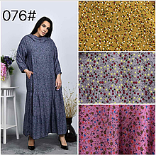 Жіноче плаття тканина штапель розмір 58-60 мікс кольорів у пачці від 12 шт.