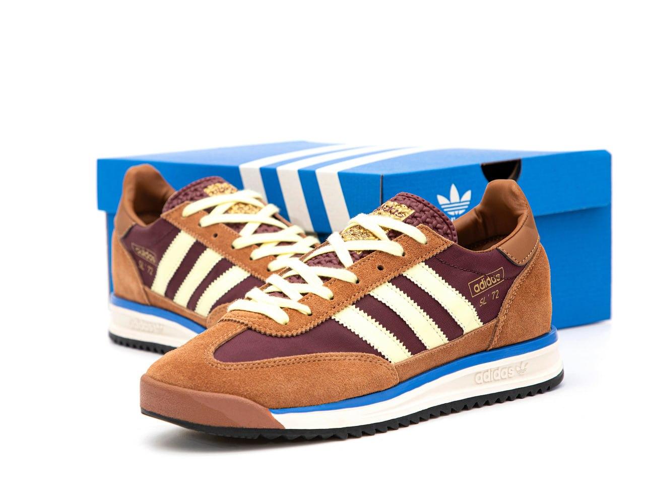 Чоловічі кросівки Adidas SL72 Brown Коричневі Взуття Адідас СЛ72 повсякденні текстиль замш демісезон