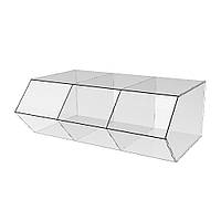 Диспенсер EKOSTAR відкритий для цукерок сухофруктів 3 комірки