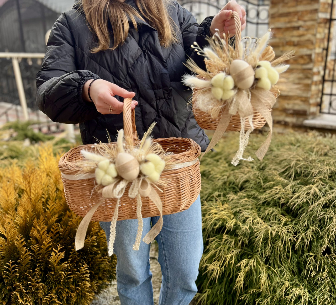 Великодній набір корзин мама/син/донечка. Арт:40-17, фото 1