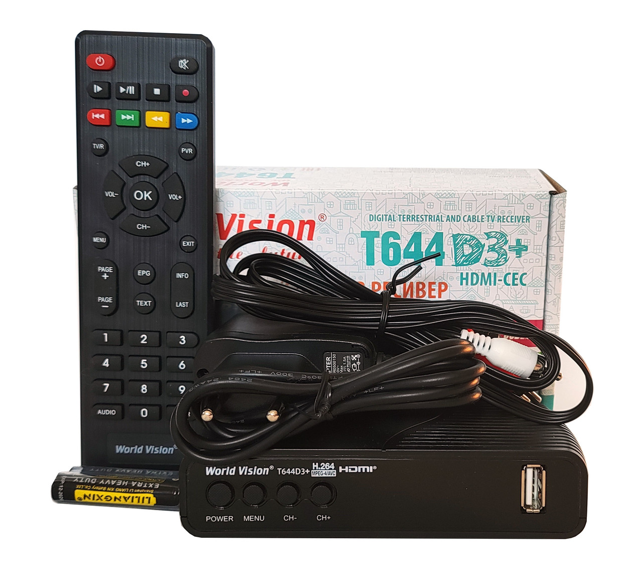 Т2 ресивер World Vision T644D3+ Гарантія 12 міс + прошивка, фото 1