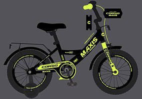 Велосипед 18" дюймів 2-х колісний "CORSO" MAXIS CL-18130 ручне гальмо, дзвіночок, додаткові колеса, ЗІБРАНИЙ НА 75%, в коробці