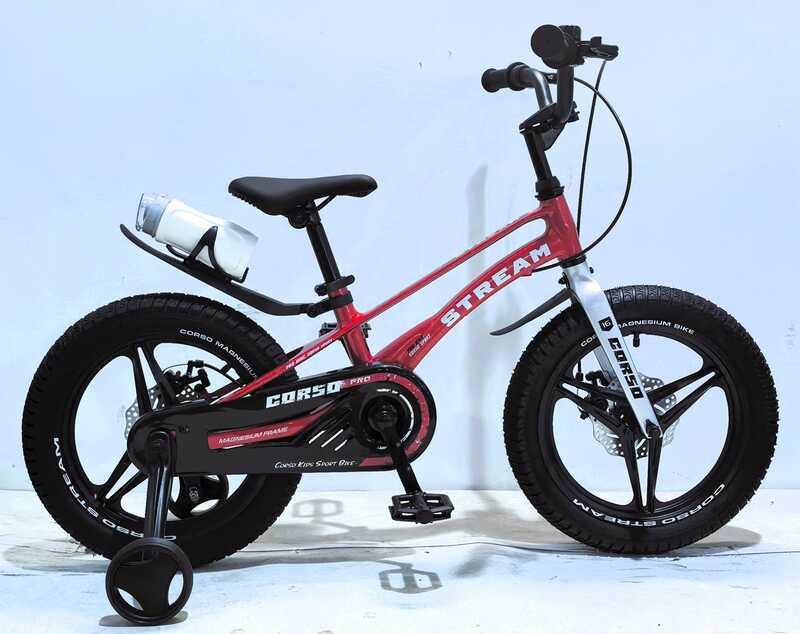 Велосипед 16" дюймів 2-х колісний Corso «Stream» SM-46533 МАГНІЄВА РАМА, ЛИТІ ДИСКИ, ДИСКОВІ ГАЛЬМА, зібран на 75%