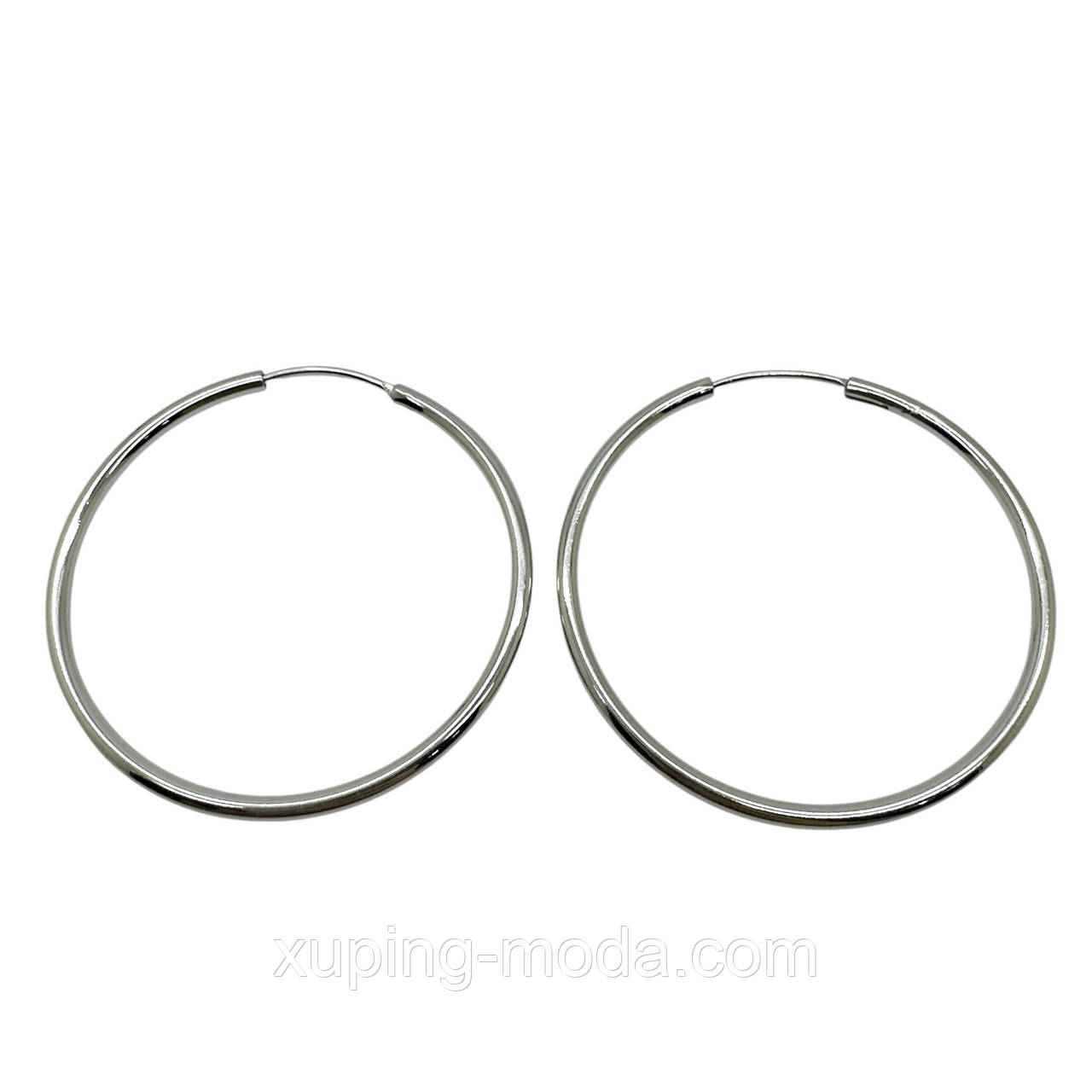 50 см. Сережки кільця. Xuping. Родій, фото 1