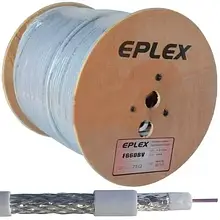 Кабель коаксіальний RG-6 (F660BV) EPLEX, одножильний, CCS, 64%, білий, 305 м