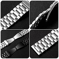 Комплект для годинника Amazfit GTS4 сріблястий (чохол + ремінець Rolex design 20 мм), фото 9