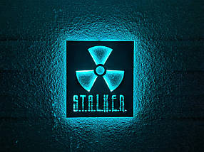 Панно декоративне картина на стіну Сталкер 2 LED підсвітка 16 кольорів телефон 350х400 acr-p000205, фото 4
