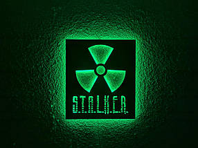 Панно декоративне картина на стіну Сталкер 2 LED підсвітка 16 кольорів пульт 350х400 acr-p000204, фото 3