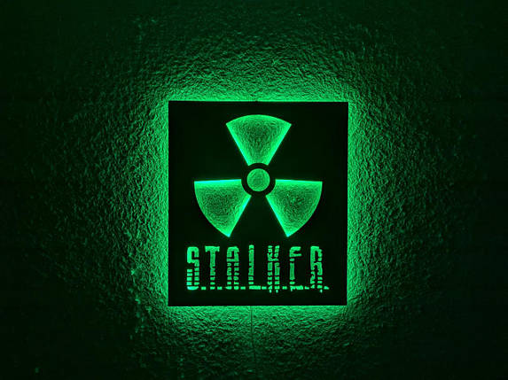 Панно декоративне картина на стіну Сталкер 2 LED підсвітка 16 кольорів телефон 350х400 acr-p000205, фото 1