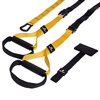 Петлі тренувальні Zelart FI-3595 чорний-жовтий