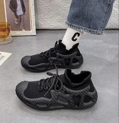 ЧОРНІ кросівки кеди чоловічі жіночі на шнурках гума + текстиль весна літо