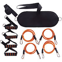 Тренувальна система для фітнесу та силових тренувань із кріпленням на двері SP-Sport 8025 чорний-помаранчевий