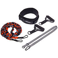 Повідець-амортизатор для тренувань на швидкість і реакцію Zelart FI-7839-35 чорний-помаранчевий