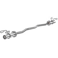 Гриф для штанги сталевий хромований Олімпійський W-подібний із замками Zelart TA-2706 довжина 1,22 м ø50мм хром