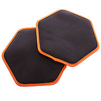 Диски для ковзання слайдери для фітнесу Zelart SLIDE DISCS FI-1593 чорний