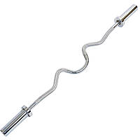 Гриф для штанги сталевий хромований Олімпійський Z-подібний Zelart TA-5722-1 довжина 1,2м ø50мм хром