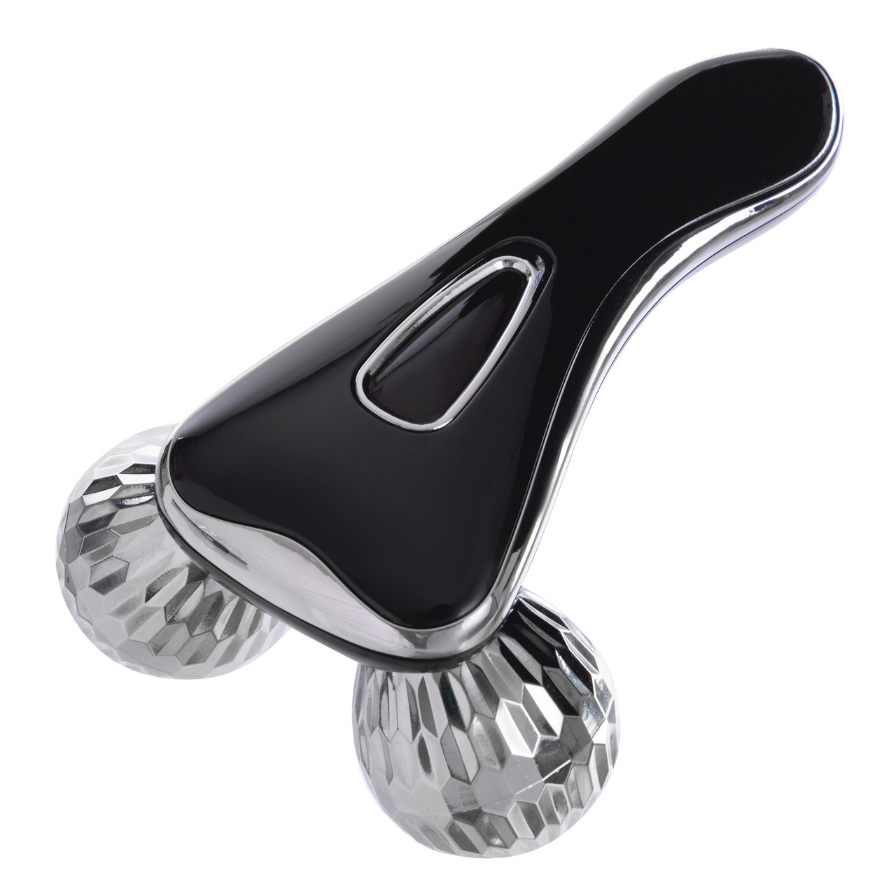 Масажер роликовий для обличчя та тіла 3D ліфтинг ручний 2 кульки SP-Planeta 3D Massager CX-301 чорний-сірий
