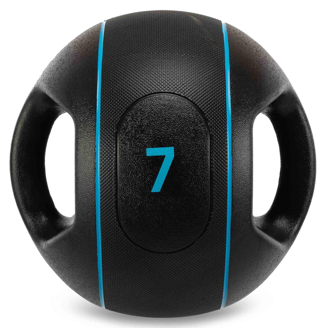 Медбол м'яч медичний дворучний з хватами LiveUp Medicine Ball LP8111-7 7кг