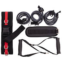 Повідець-амортизатор для тренувань на швидкість і реакцію Record MULTI-WAY EXPANDER FI-6413 1м чорний