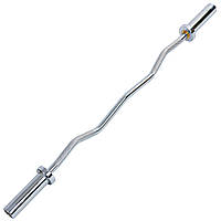 Гриф для штанги сталевий хромований Олімпійський W-подібний з підшипником довжина 1,2м ø50мм Record TA-5721-2