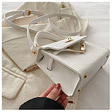Жіноча сумка 8088 крос-боді на ремінці біла, фото 10